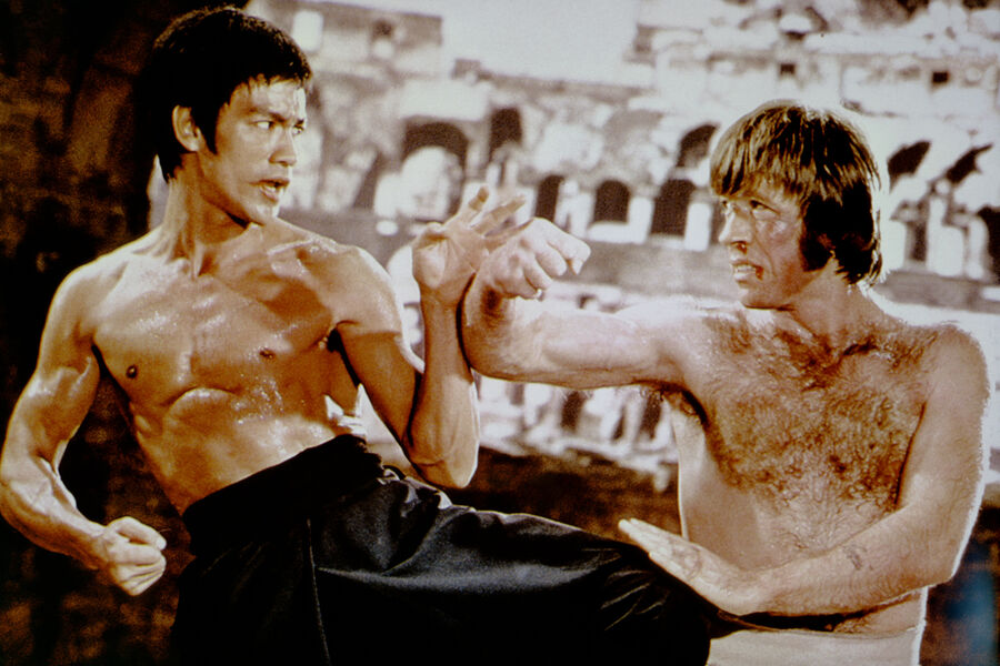 Чак Норрис и Брюс Ли на&nbsp;съемках фильма &laquo;Путь дракона&raquo;, 1972&nbsp;год