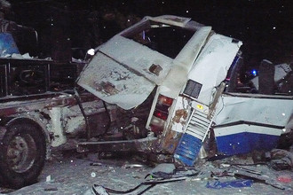 Смертельная авария с участием грузовика, автобуса и двух легковых автомобилей на трассе в ХМАО, декабрь 2016 года