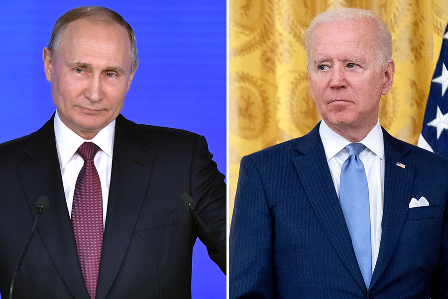 Президент России Владимир Путин и президент США Джо Байден 