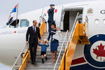 Королевская семья в аэропорту города Виктория, Канада
