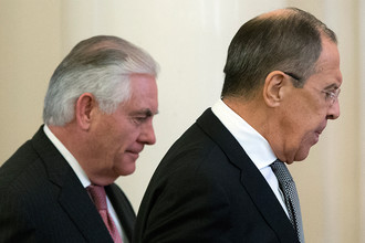 Госсекретарь США Рекс Тиллерсон и министр иностранных дел России Сергей Лавров
