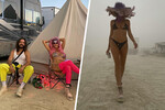 Хайди Клум с мужем на фестивале Burning Man