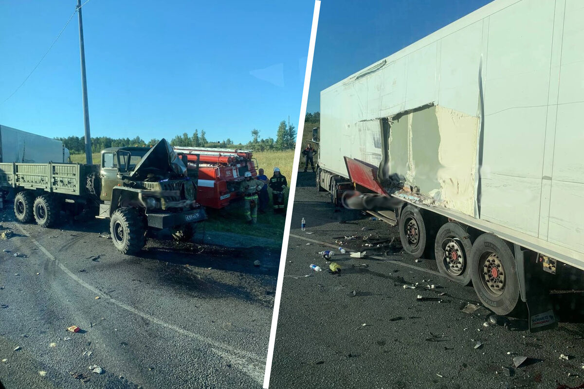 В Челябинской области столкнулись две фуры и военный автомобиль - Газета.Ru  | Новости