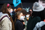 Шведская экоактивистка Грета Тунберг на акции протеста в Глазго, 5 ноября 2021 года