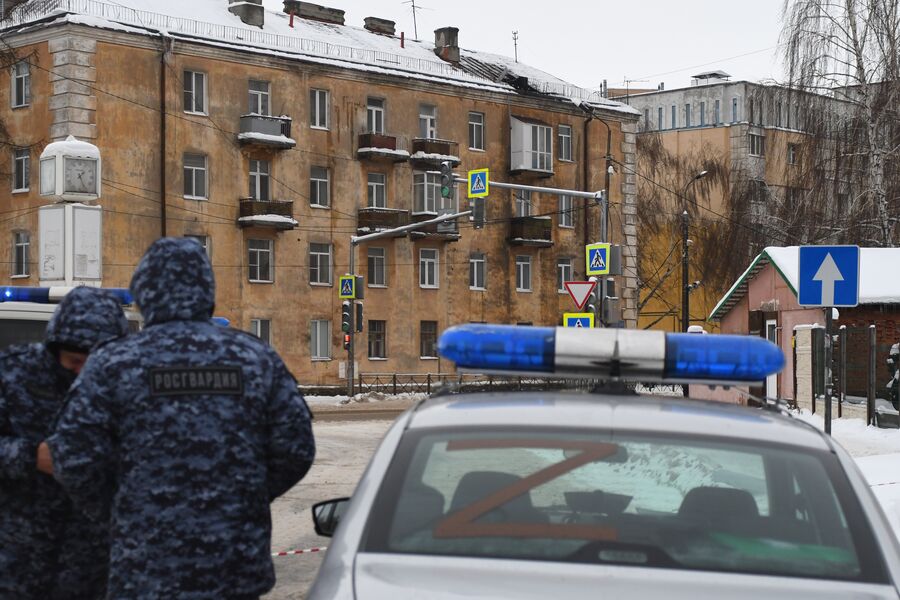 Последствия попадания БПЛА в&nbsp;жилой дом на&nbsp;улице Клары Цеткин в&nbsp;Казани, 21&nbsp;декабря 2024&nbsp;года