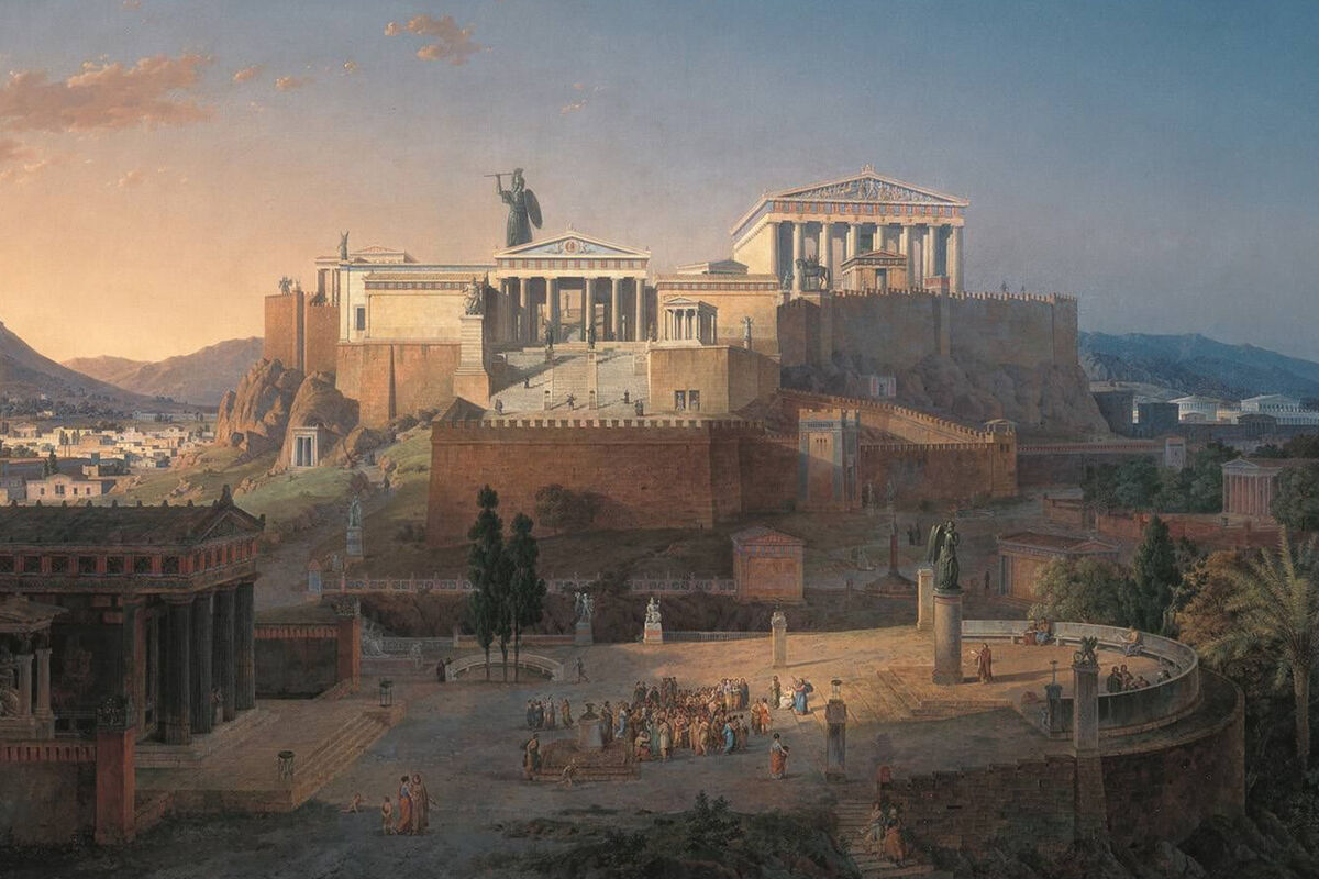 Афинский акрополь, реконструкция Лео фон Кленце 1846 года
