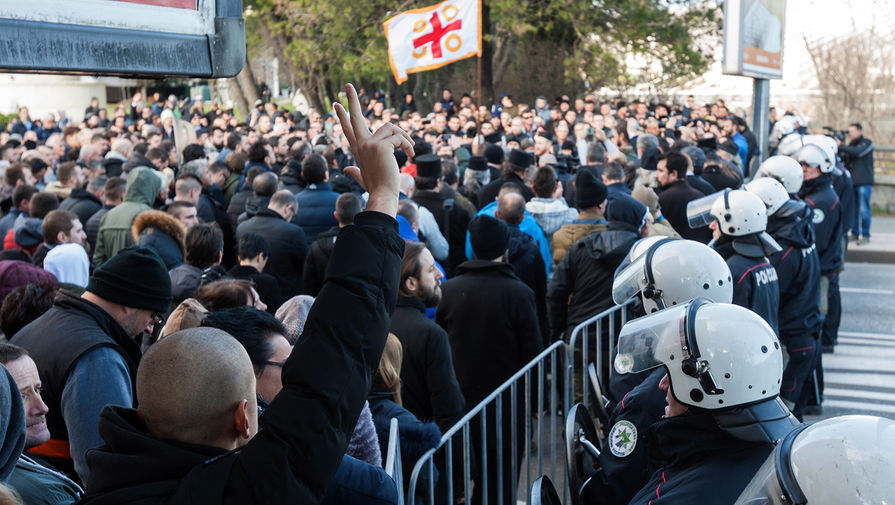 Ситуация в&nbsp;центре Подгорицы, Черногория, 26 декабря 2019 года