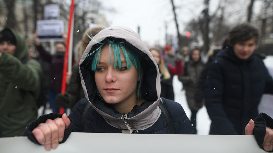 Участники шествия в&nbsp;память об адвокате Станиславе Маркелове и журналистке Анастасии Бабуровой. 19 января 2019 года