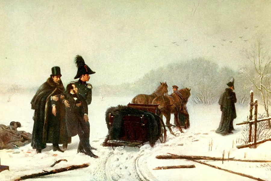 Алексей Наумов «Дуэль Пушкина с Дантесом», 1884 год