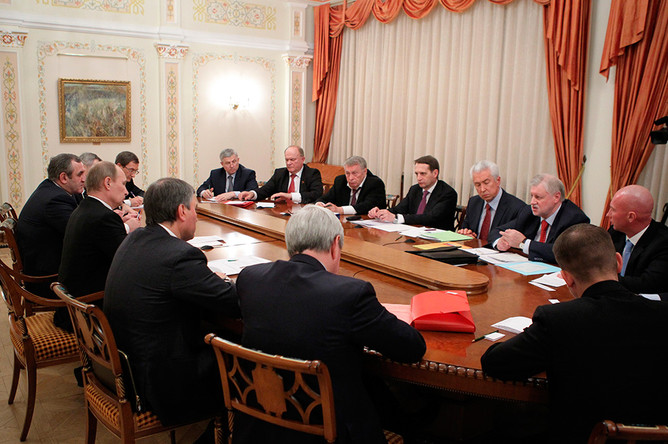 Владимир Путин встретился с лидерами парламентских фракций