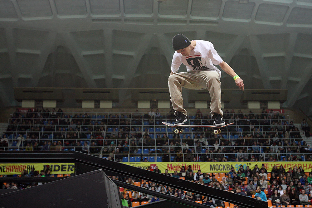 Участник чемпионата World Cup Skateboarding в Москве