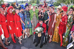 Вячеслав Зайцев на показе своей коллекции pret-a-porter de luxe «Ноктюрн» в рамках Московской недели моды в Большом амфитеатре в парке «Зарядье», 2022 год