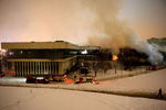 Во время пожара в здании библиотеки ИНИОН РАН на Нахимовском проспекте, 2015 год