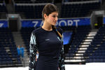 Модель демонстрирует одежду на презентации коллекции бренда Zasport для российских спортсменов для XXIV зимних Олимпийских игр 2022 года в Пекине, 10 декабря 2021 года