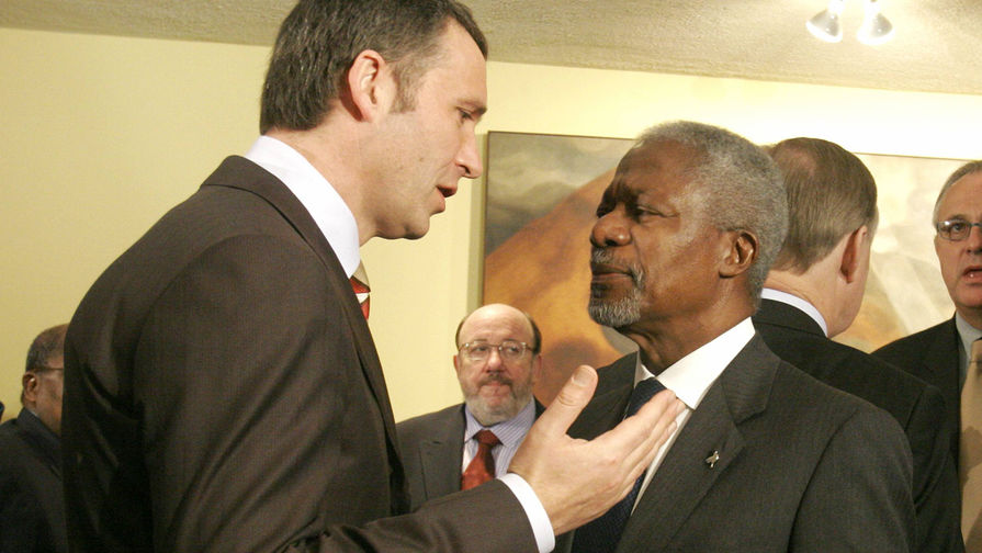 Генсек ООН Кофи Аннан и премьер-министр Норвегии Йенс Столтенберг, 2006 год