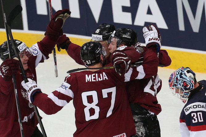 Латвия переиграла американцев на хоккейном чемпионате мира