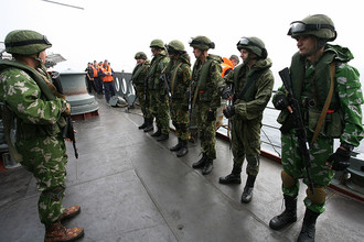 Во время военно-морских учений
