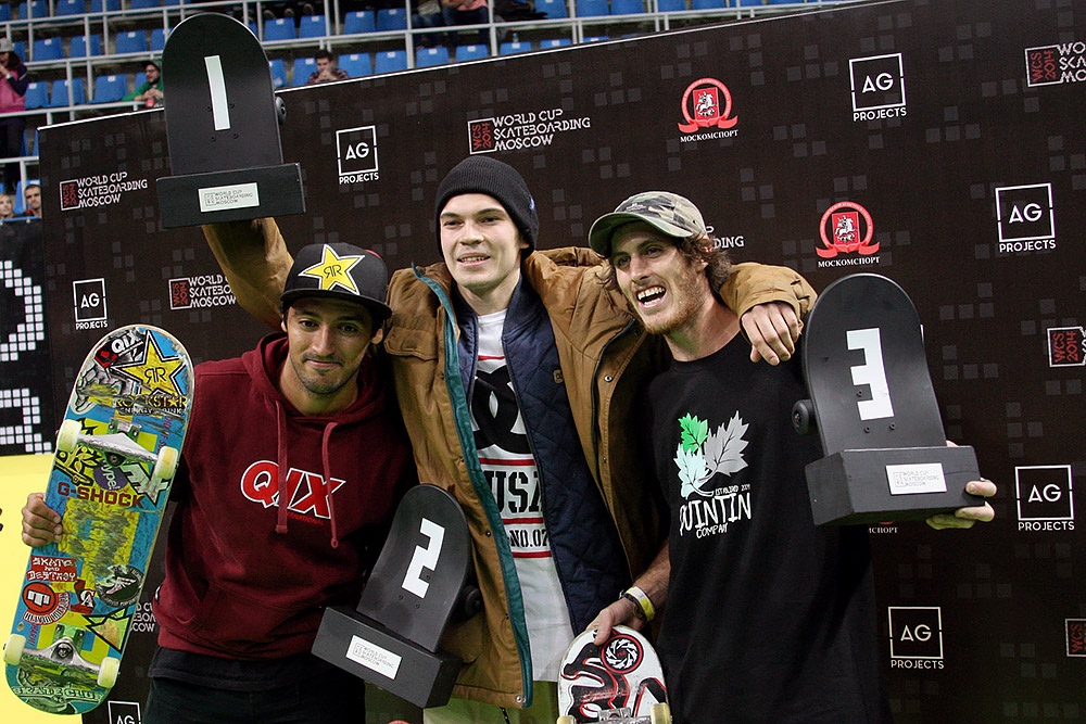 Участник чемпионата World Cup Skateboarding в Москве