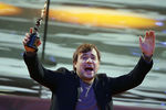 Актер Евгений Цыганов, получивший приз в номинации «Лучший актер на ТВ» (Хрусталев в сериале «Оттепель»)