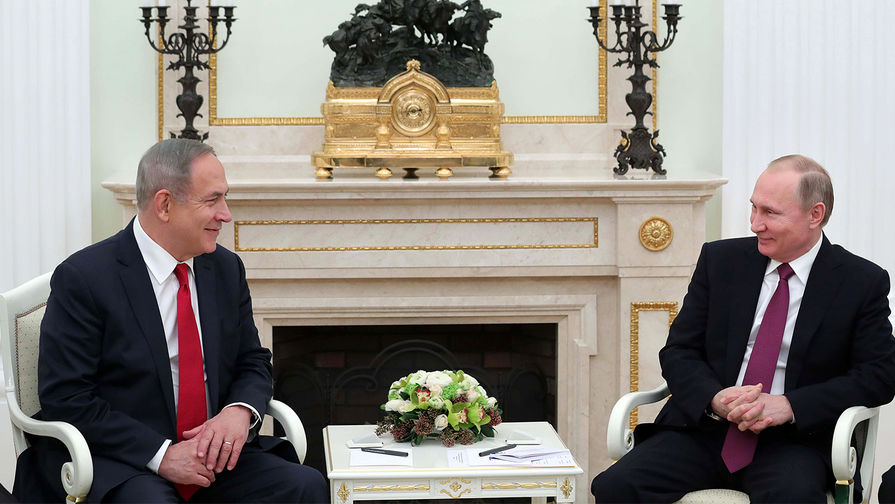Премьер-министр Израиля Биньямин Нетаньяху и президент России Владимир Путин во время встречи в Кремле, 9 марта 2017 года