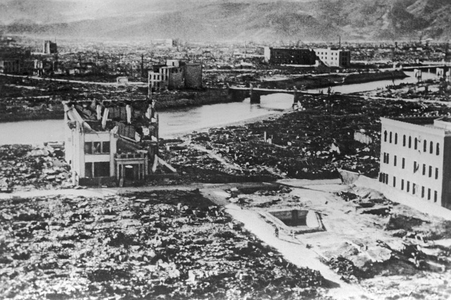 Хиросима после атомной бомбардировки 6 августа 1945 года