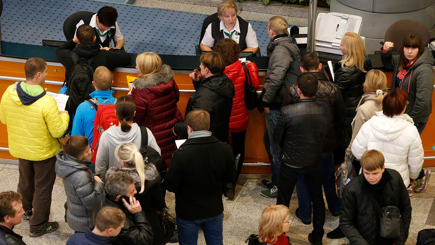 Пассажиры отмененных рейсов в&nbsp;аэропорту Домодедово
