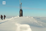Американская подводная лодка Hartford во льдах Арктики (кадр из видео)