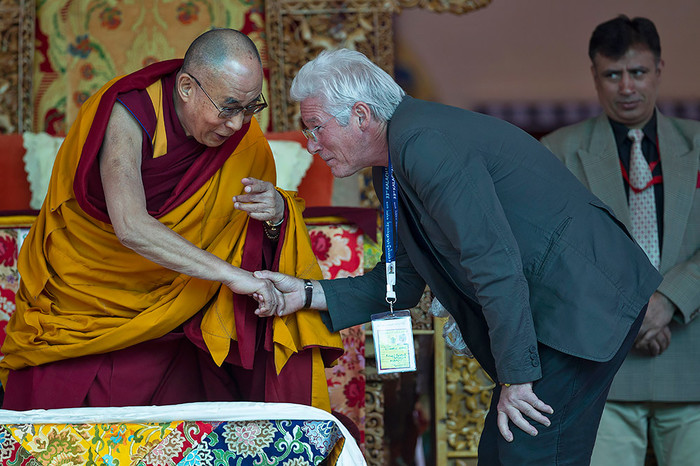 Далай-лама и актер Ричард Гир, 2014&nbsp;год