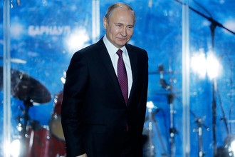 Владимир Путин во время митинга-концерта «Россия. Севастополь. Крым», 14 марта 2018 года