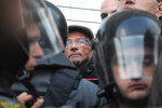 Эдуард Лимонов на Триумфальной площади на акции в защиту 31-й статьи Конституции, 2011 год