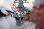 На параде в честь Дня Военно-морского флота в бухте Золотой Рог во Владивостоке, 25 июля 2021 года