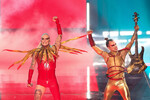 Группа Lord of the Lost из Германии в финале международного конкурса песни «Евровидение-2023», 13 мая 2023 года

