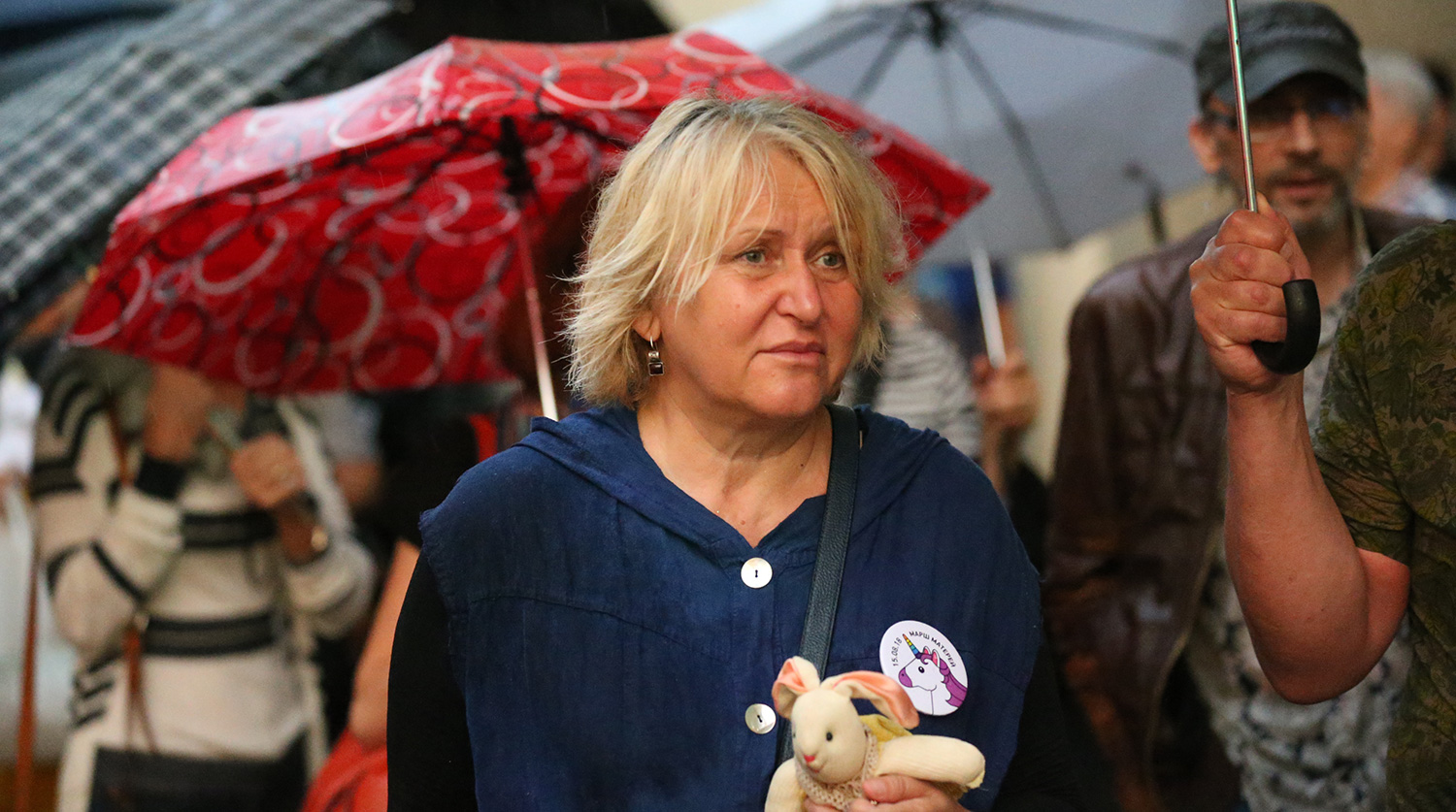 Во время «Марша матерей» в Москве. 15 августа 2018 года