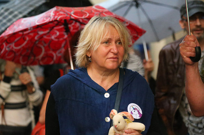 Во время «Марша матерей» в Москве. 15 августа 2018 года