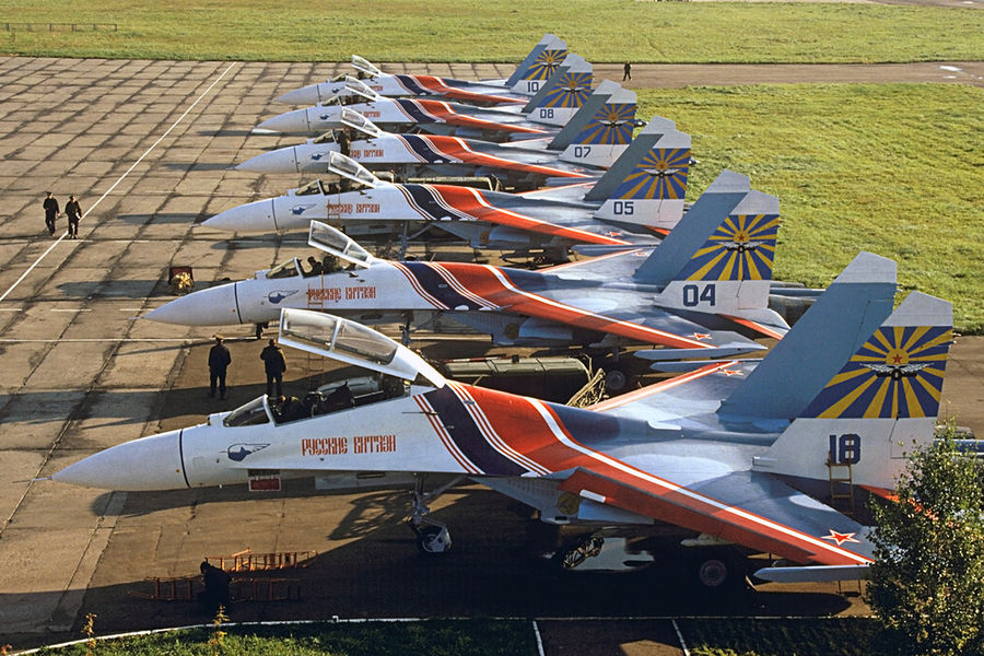 Эскадрилья &laquo;Русские витязи&raquo; на&nbsp;авиабазе Кубинка, 1991 год