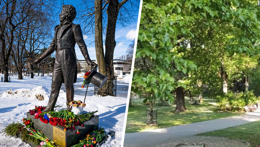 В Риге демонтировали памятник Пушкину