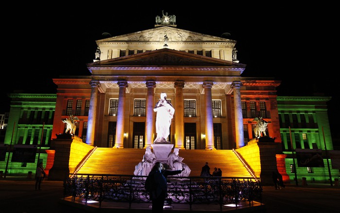 Фасад Берлинского драматического театра был одной из&nbsp;площадок Фестиваля света/