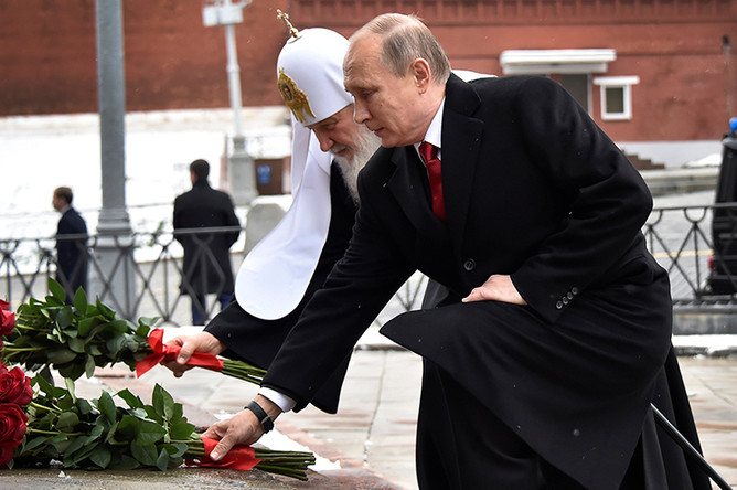 Президент Владимир Путин и патриарх Московский и всея Руси Кирилл