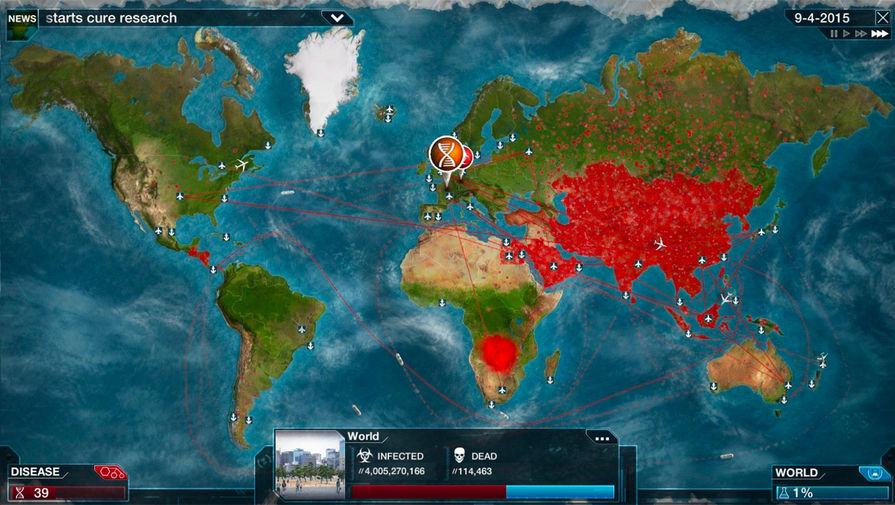 Скриншот из игры Plague Inc.