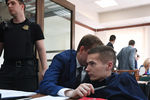 Инвалид-колясочник Антон Мамаев во время слушания по проверке законности приговора в Мосгорсуде, 3 августа 2017 года
