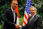 Барак Обама и Рауль Кастро, 2016 год 
