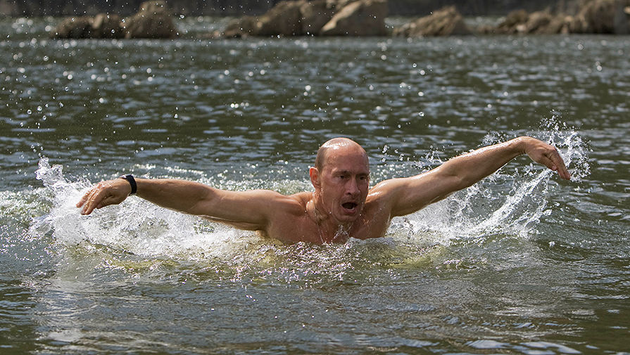 Владимир Путин на&nbsp;отдыхе в&nbsp;Республике Тыва, 2009 год