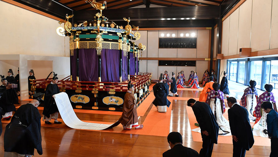 Во время церемонии интронизации императора Нарухито в&nbsp;Токио, 22 октября 2019 года