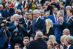 Мэр Москвы Сергей Собянин (в центре) на открытии Дня города на Красной площади