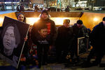 Акция в память об убитых восемь лет назад в центре Москвы адвокате Станиславе Маркелове и журналистке Анастасии Бабуровой, 19 января 2017 года