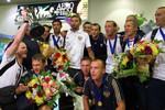 Игроки сборной России по пляжному футболу в аэропорту «Домодедово»