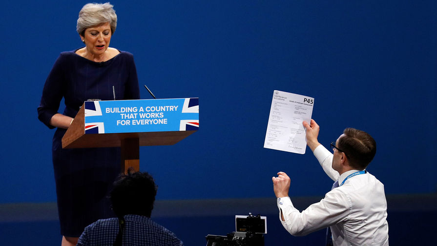 Речь премьер министра Великобритании Терезы Мэй на закрытии съезда правящей Консервативной партии, 4 октября 2017 года