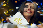 Победительница XXI Республиканского конкурса красоты «Мисс Татарстан-2019» Ралина Арабова на церемонии награждения, 2019 год