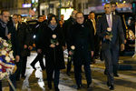 Мэр Парижа Анн Идальго, Барак Обама и президент Франции Франсуа Олланд