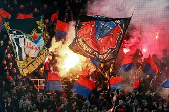 Фанаты ЦСКА на матче 18-го тура РФПЛ